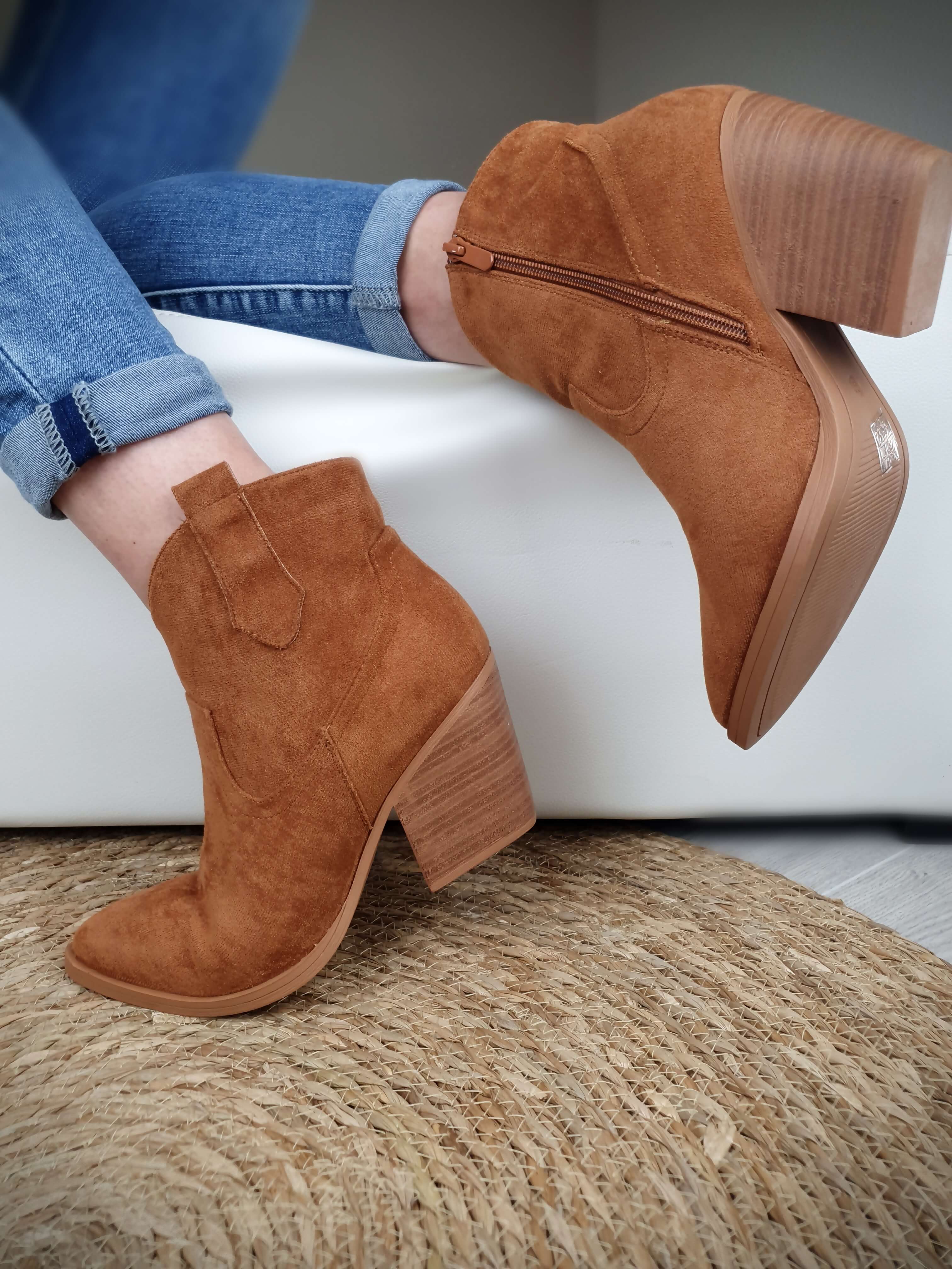 Bottines santiags YNES camel