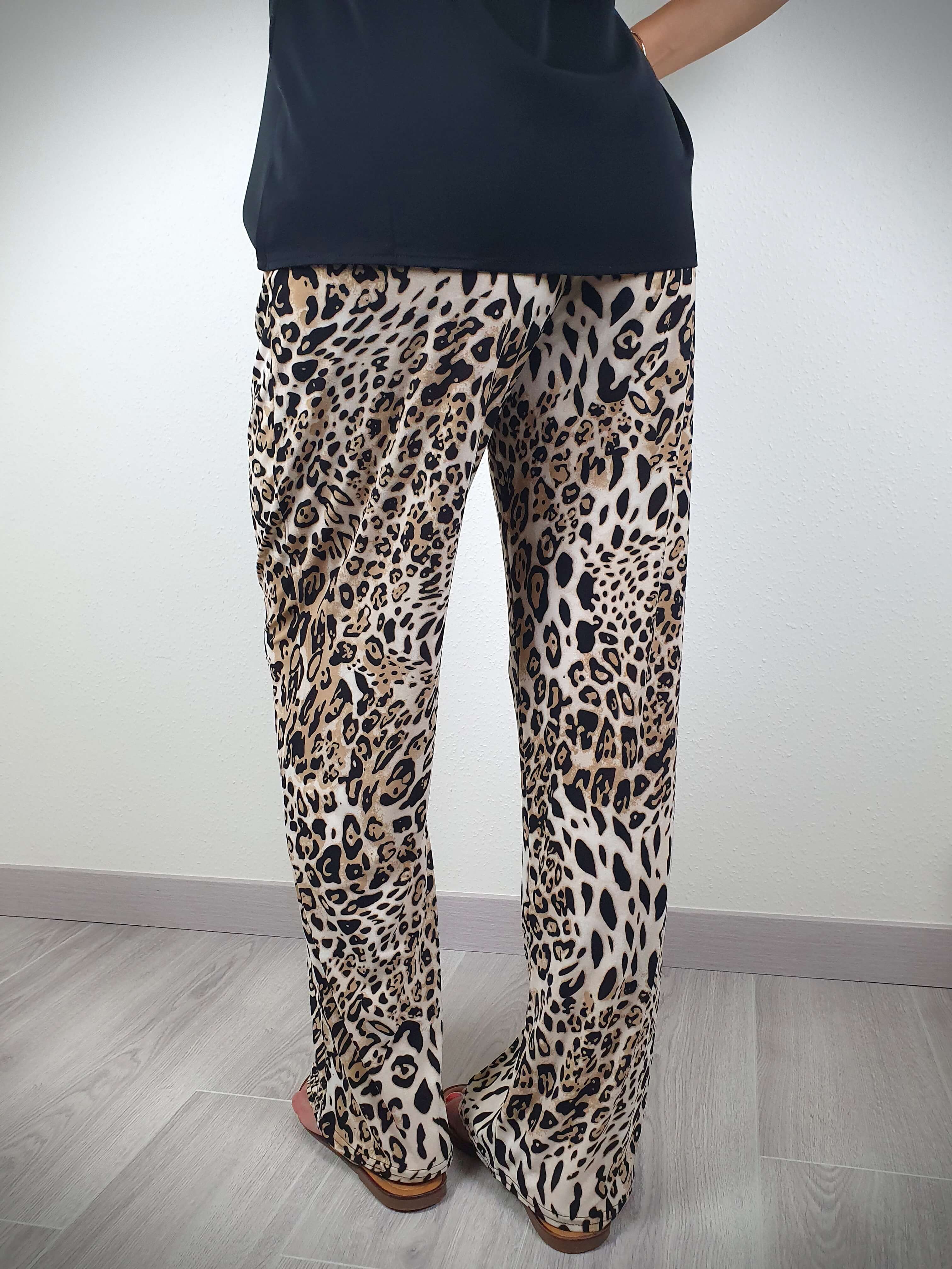 Pantalon imprimé fluide femme hot sale