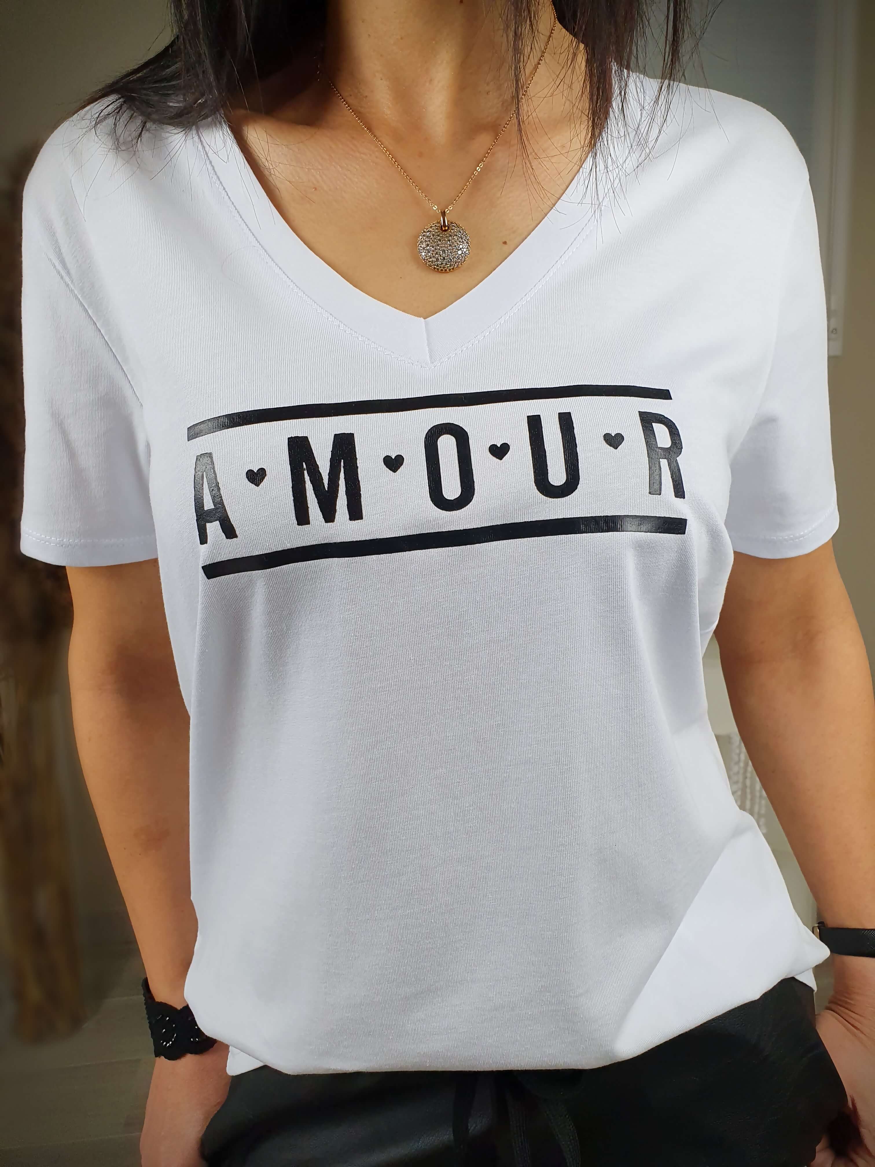 Tee shirt blanc et noir femme on sale